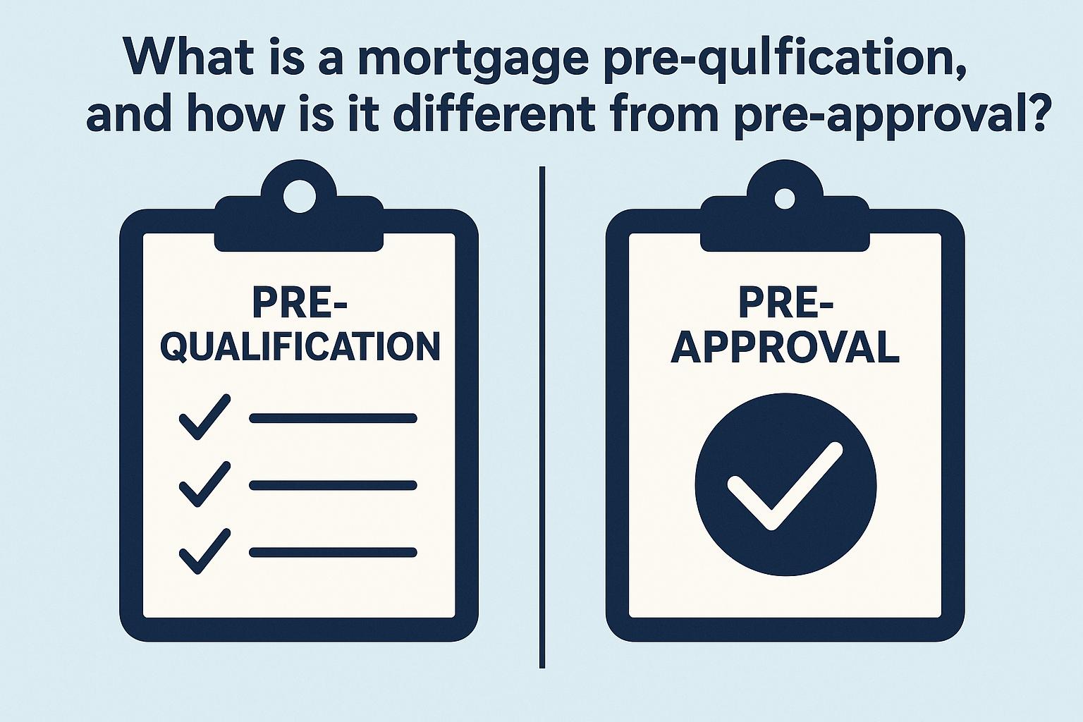 What is a mortgage pre-qualification, and how is it different from pre-approval?